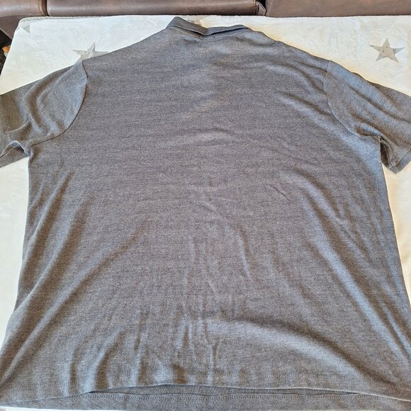 Rugby University Heather Gray Mens Size 4X Polo Shirt Short Sleeve Liquid Touch - Picture 7 of 9